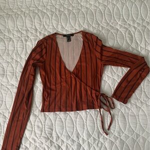 #10 Cute wrap crop top, perfect fall colour.  Size S